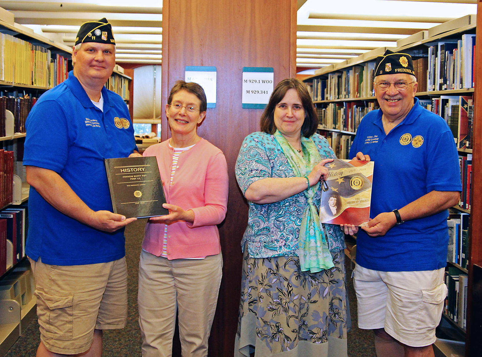 Book on FSK Post 11 history presented to Maryland Room